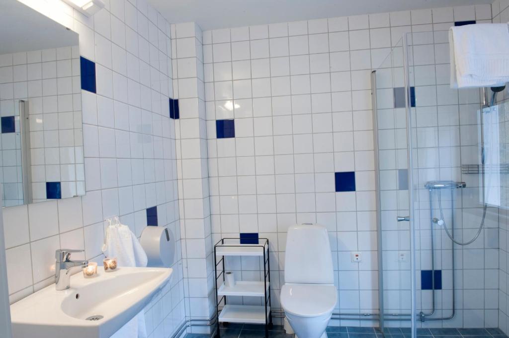 Koupelna v ubytování Valbergsängen Hotell & Vandrarhem