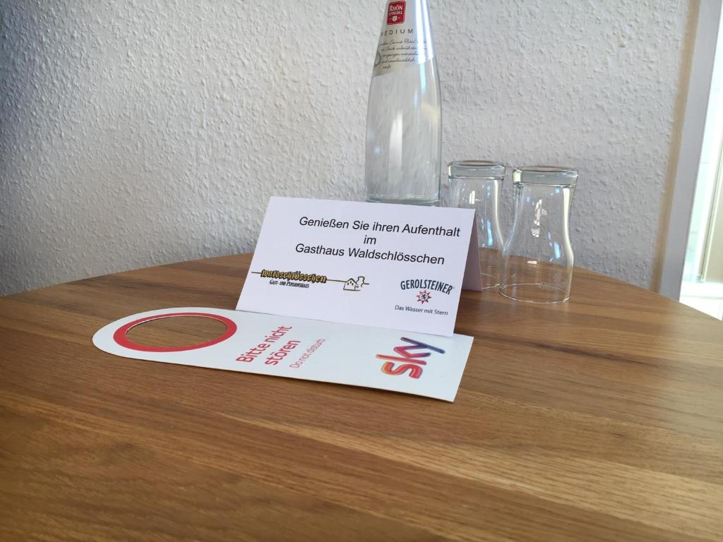 Certifikát, hodnocení, plakát nebo jiný dokument vystavený v ubytování Gasthaus Waldschlosschen