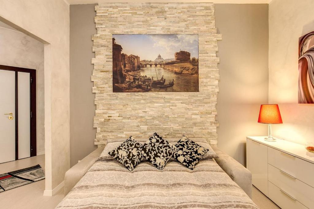 Posteľ alebo postele v izbe v ubytovaní GuestHouse near St.Peter