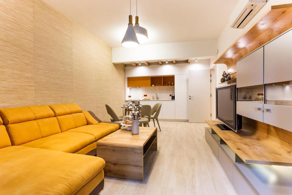 A kitchen or kitchenette at SCA Sofia City Apartments