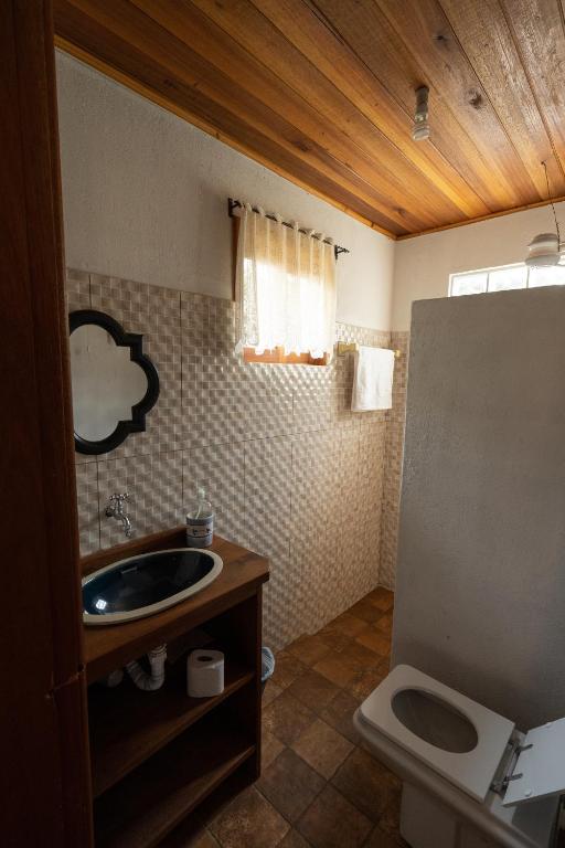 Koupelna v ubytování Pousada Aguaraguazu