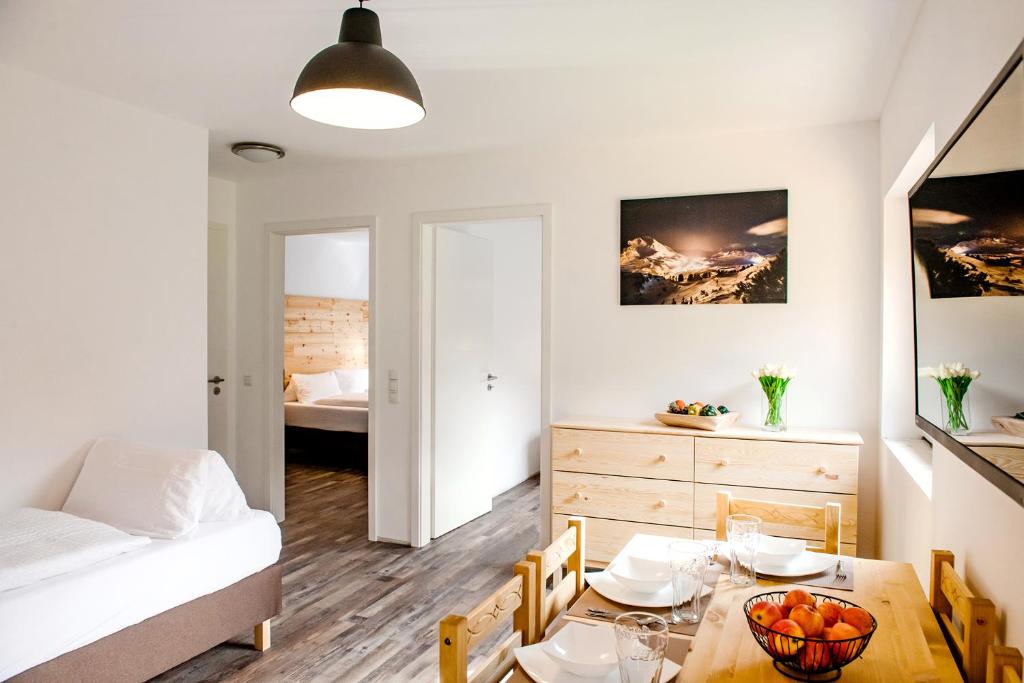 Posteľ alebo postele v izbe v ubytovaní Fischer Ferienhaus