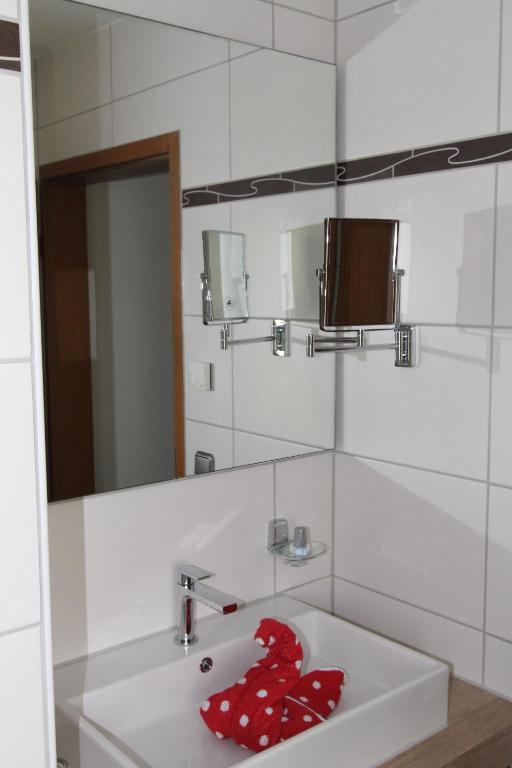 Koupelna v ubytování Gästehaus Ainser