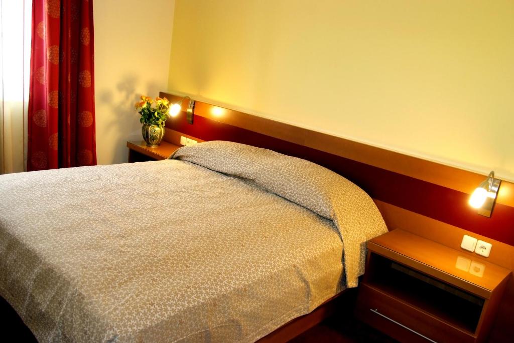 Postel nebo postele na pokoji v ubytování Hotel Vila Emei