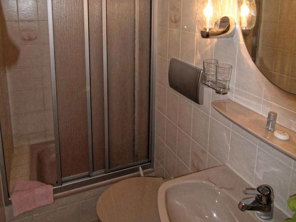 Koupelna v ubytování Gästehaus Ainser