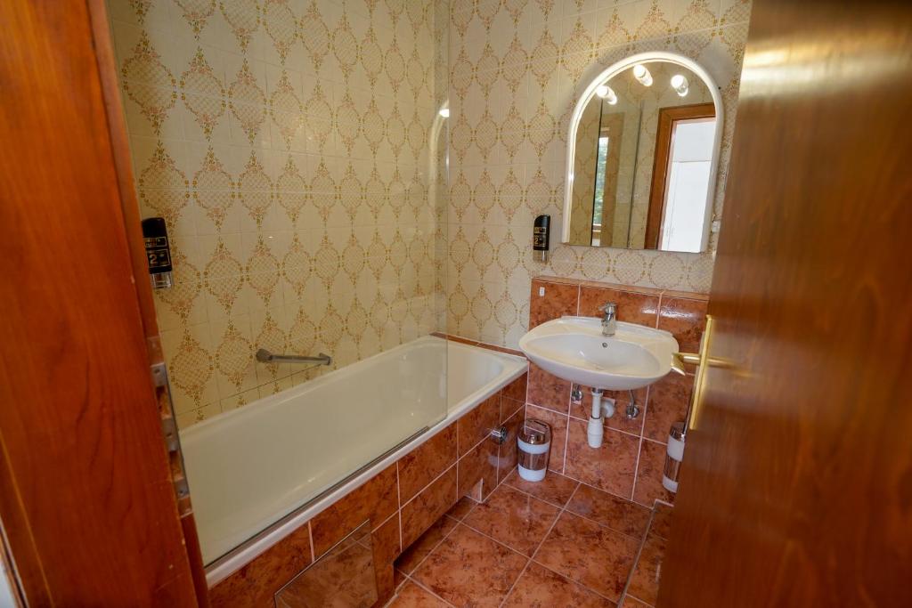 Koupelna v ubytování Hotel Rosmann
