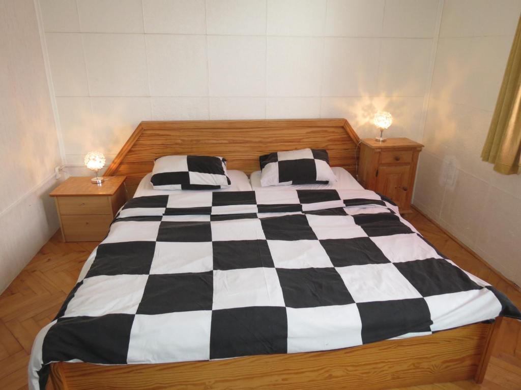 Łóżko lub łóżka w pokoju w obiekcie Holiday House Radvanice