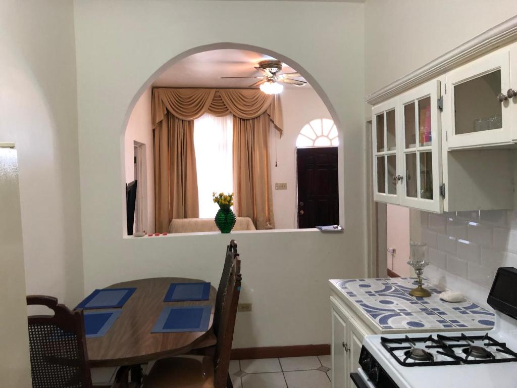 Kuchyň nebo kuchyňský kout v ubytování GoldenView Guesthouse Ocho Rios
