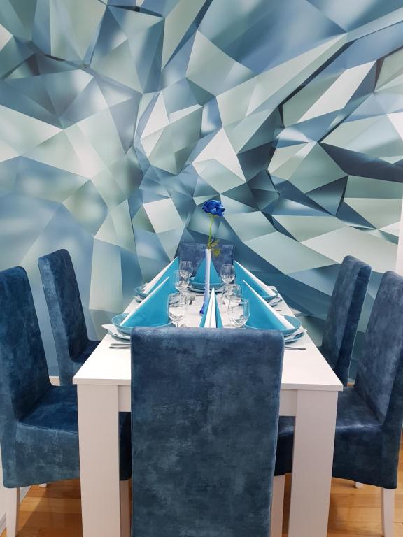 Posezení v ubytování Apartman KEJ BLUE free parking