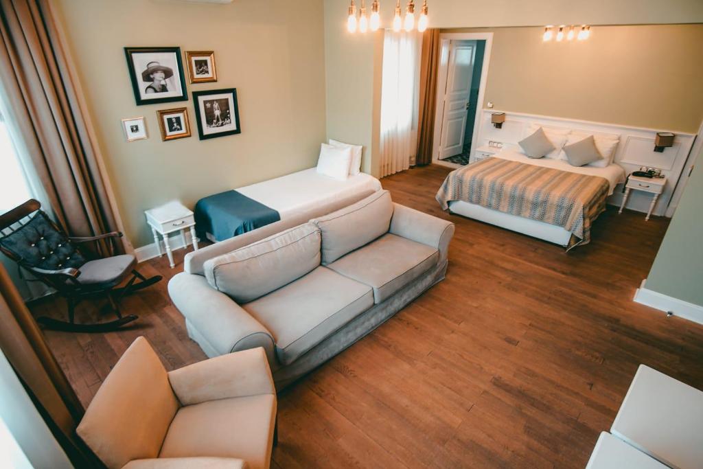 Postel nebo postele na pokoji v ubytování Rodosto Hotel