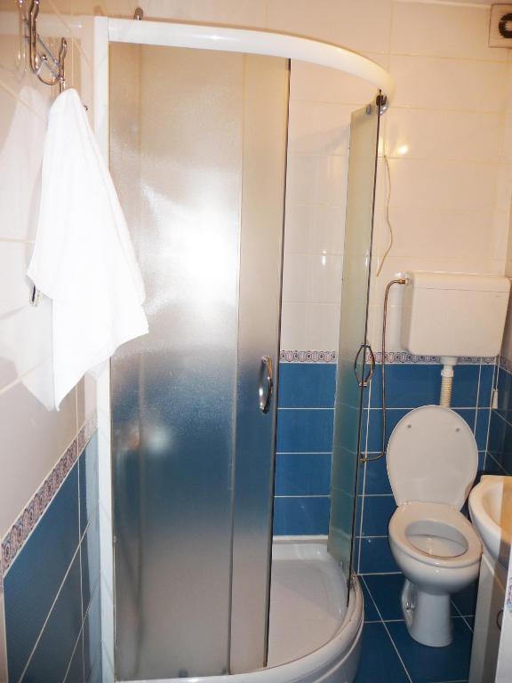 Koupelna v ubytování Sobe Rooms Aleksandar