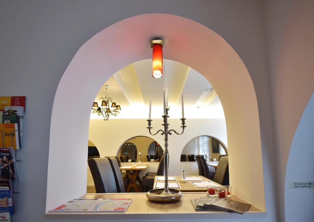 Ein Sitzbereich in der Unterkunft Hotel Bürgerhof