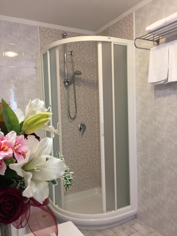 Koupelna v ubytování Hotel Storione