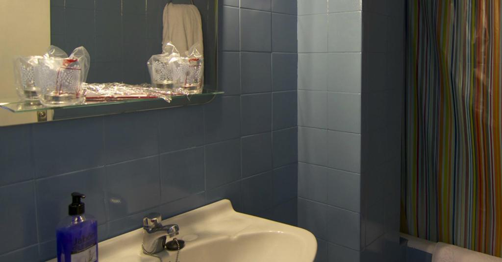 Koupelna v ubytování Hotel Tejuma