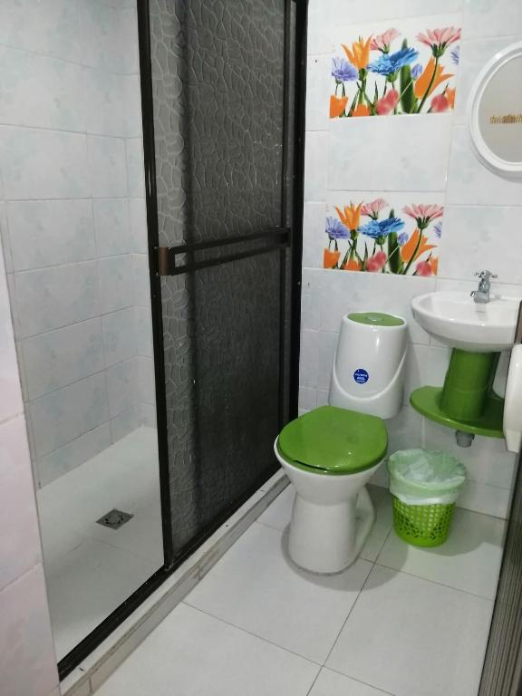 Koupelna v ubytování Hotel Mi Casita Pereira