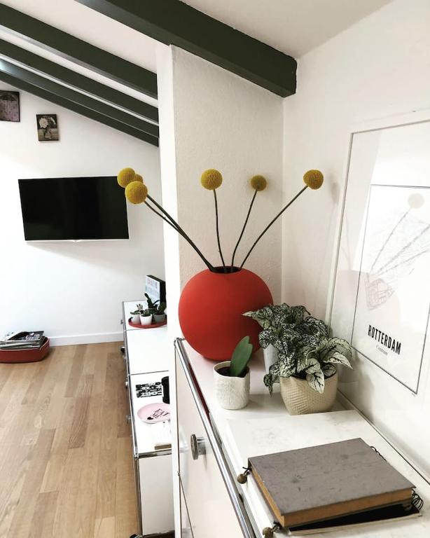 Televízia a/alebo spoločenská miestnosť v ubytovaní Buonconsiglio apartment