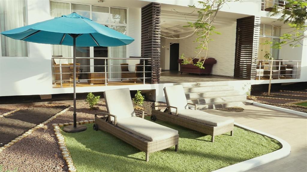 Patio nebo venkovní prostory v ubytování Ikala Galapagos Hotel
