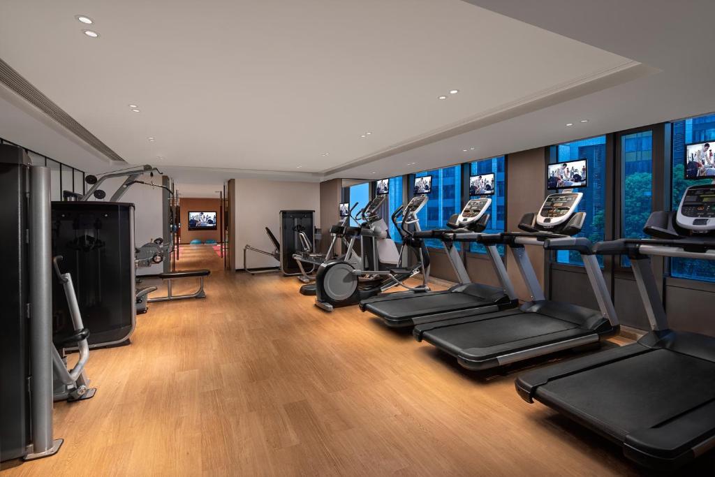 Fitness centrum a/nebo fitness zařízení v ubytování Somerset IOC Hangzhou