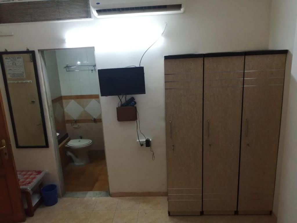 Koupelna v ubytování Hotel Damjis