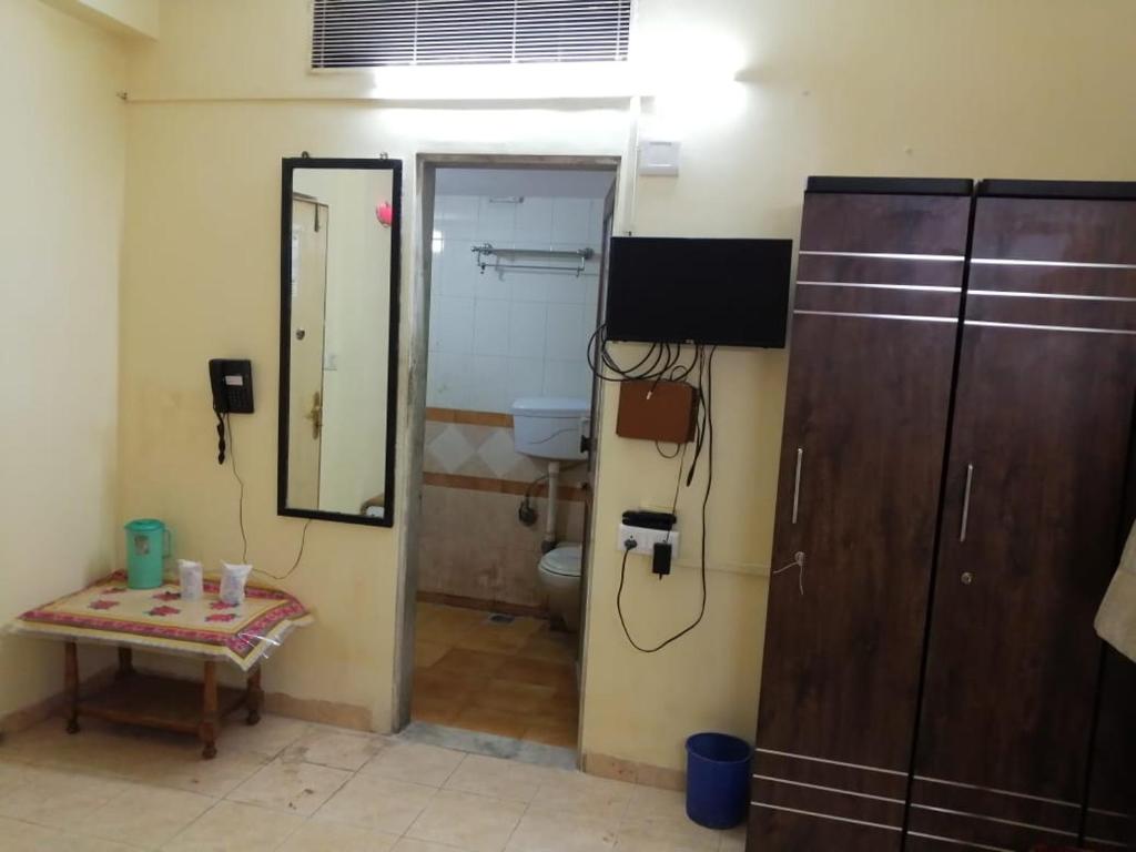 TV a/nebo společenská místnost v ubytování Hotel Damjis