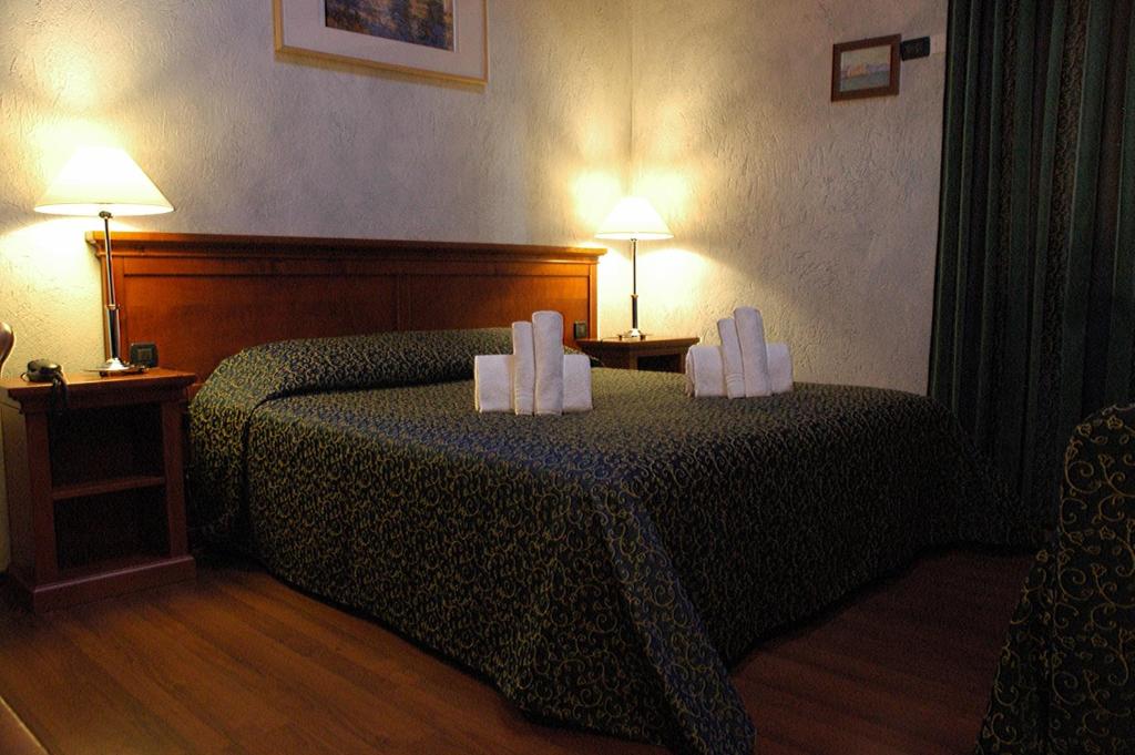 Postel nebo postele na pokoji v ubytování Hotel Clari