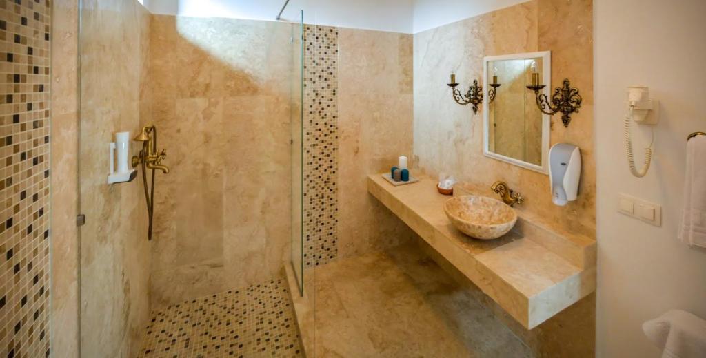 Koupelna v ubytování Hotel Coquette