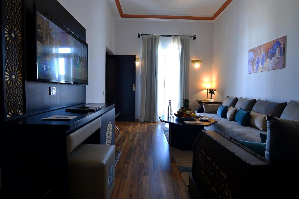Istumisnurk majutusasutuses El Minzah Hotel