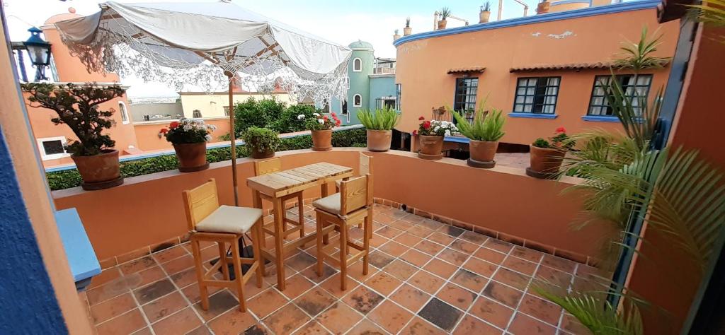 Balkón nebo terasa v ubytování Casa Frida B&B