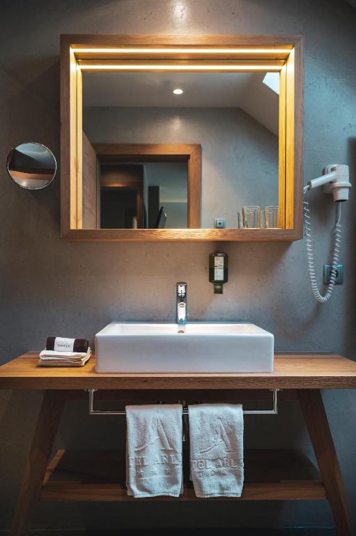 Koupelna v ubytování Hotel Arlara