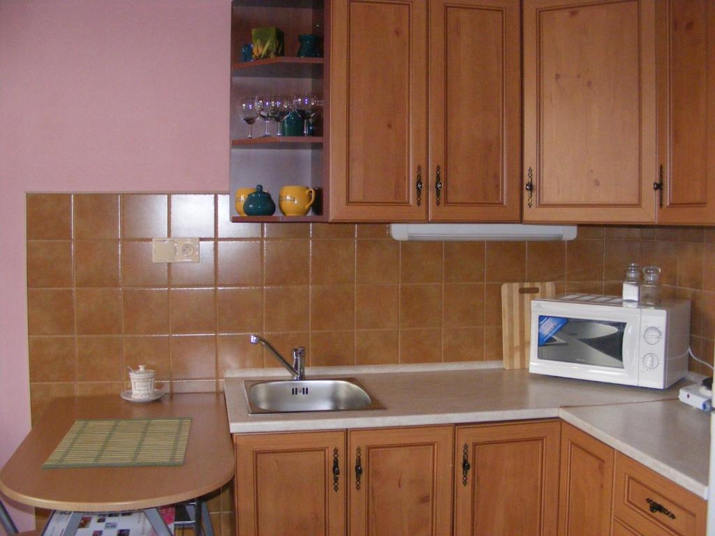 Kuchyň nebo kuchyňský kout v ubytování Apartmán Maršík
