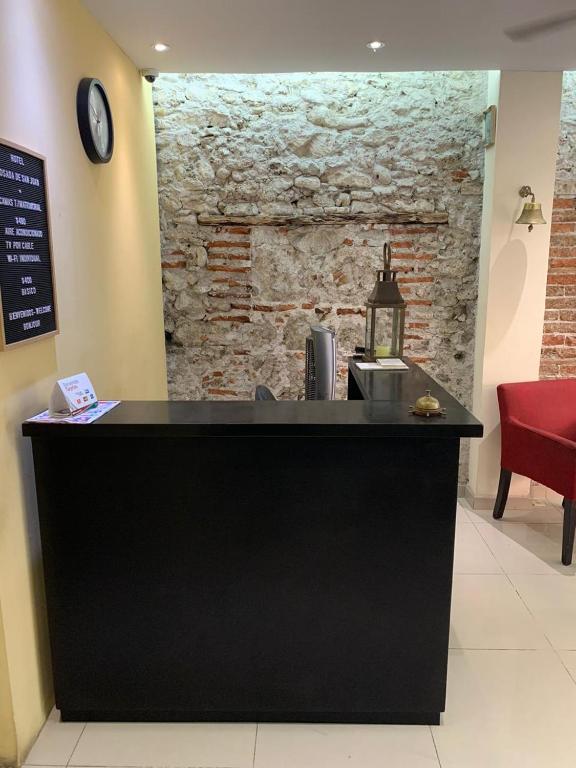 Příslušenství pro přípravu čaje a kávy v ubytování Hotel Posada San Juan