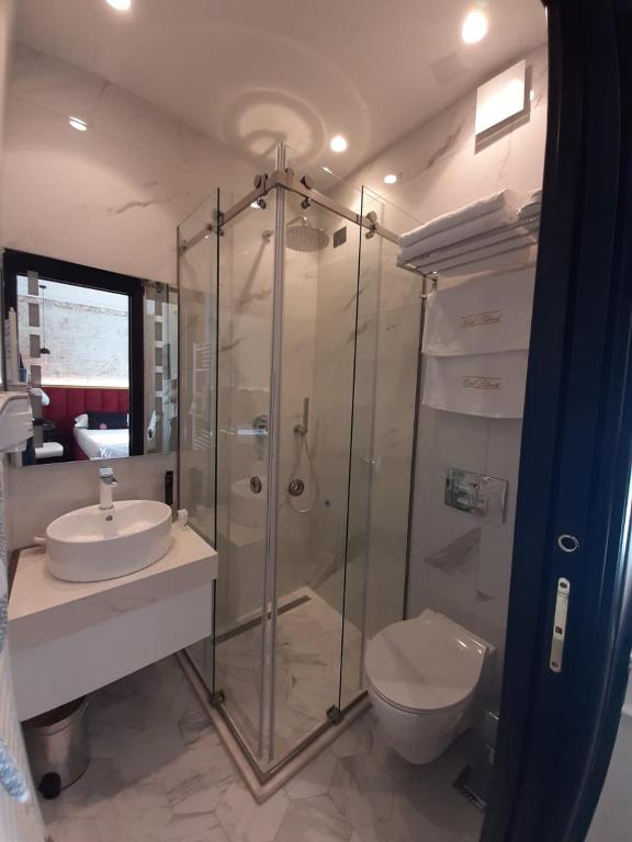 Koupelna v ubytování Hotel Kloest