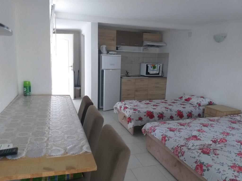 Kuchyň nebo kuchyňský kout v ubytování Apartments Dragan