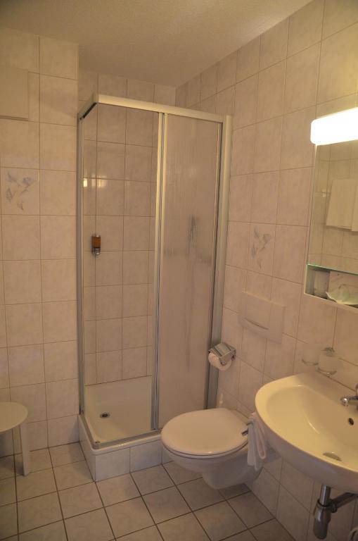 Koupelna v ubytování Hotel Arkanum