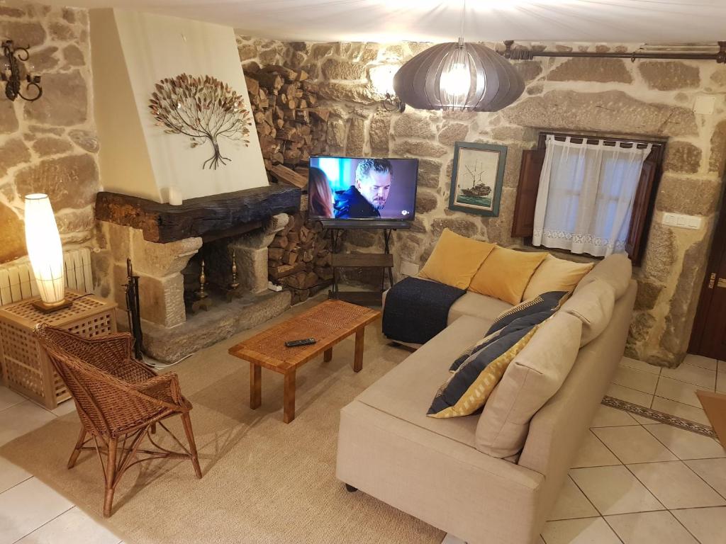 Posezení v ubytování Casa Rualeira