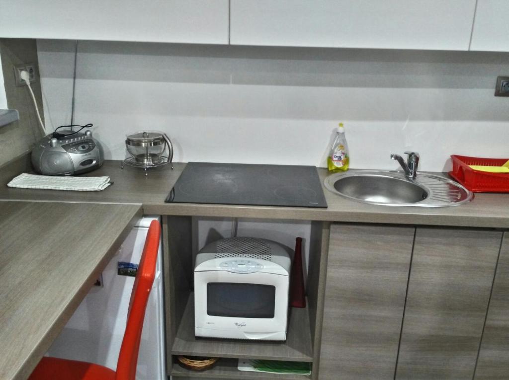 Kuchyň nebo kuchyňský kout v ubytování Apartmán Tatry-Poprad
