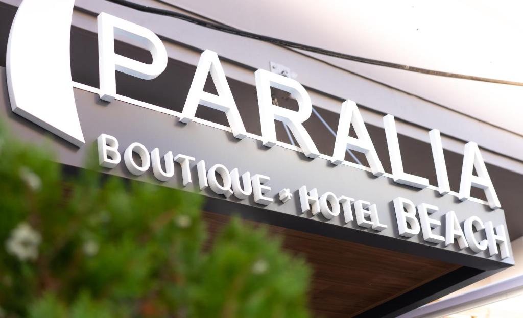 Certifikát, hodnocení, plakát nebo jiný dokument vystavený v ubytování Paralia Beach Boutique Hotel