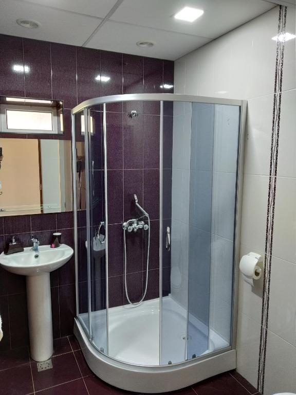 Koupelna v ubytování DownTown B&B