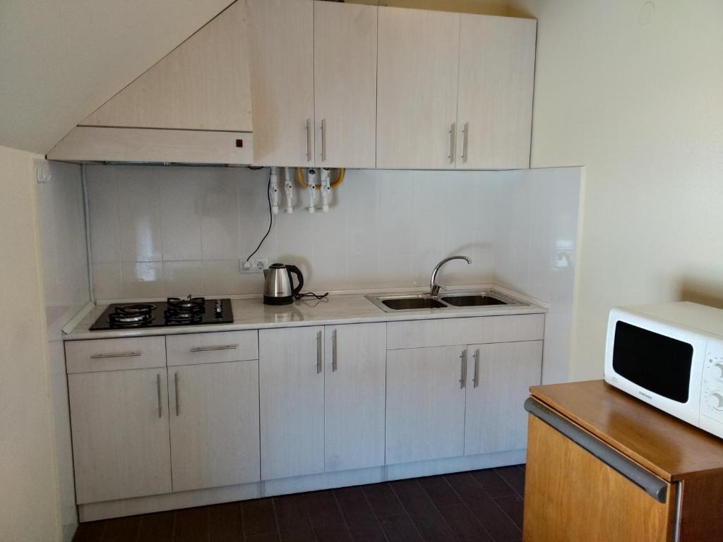 Kuchyň nebo kuchyňský kout v ubytování DownTown B&B