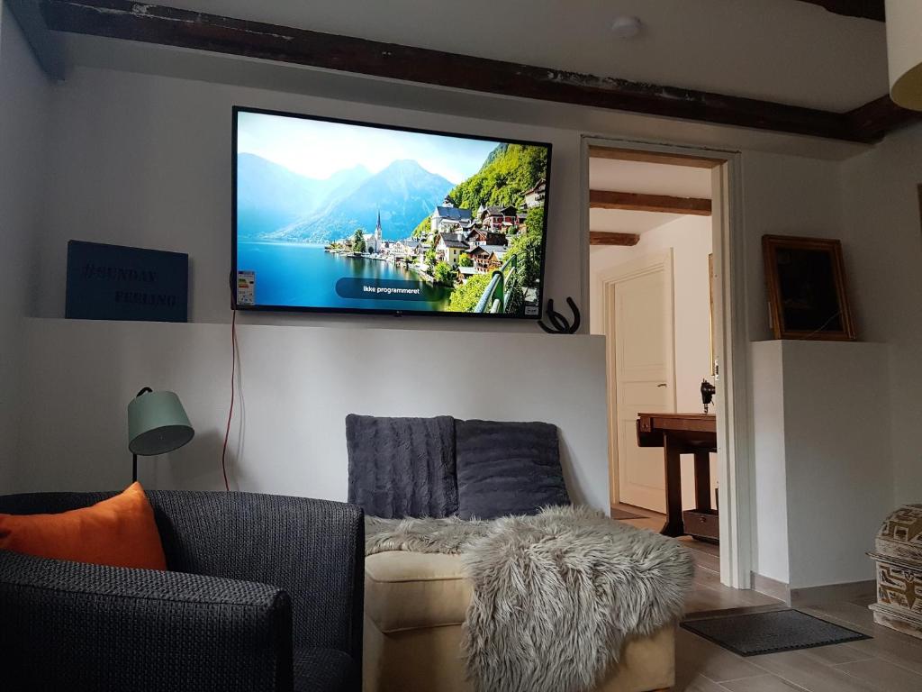 TV a/nebo společenská místnost v ubytování Koege Guesthouse