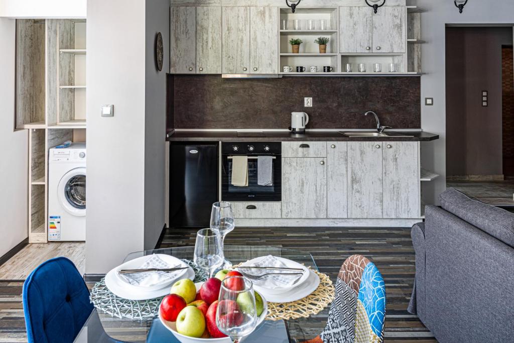Kuchyň nebo kuchyňský kout v ubytování Gladstone suites