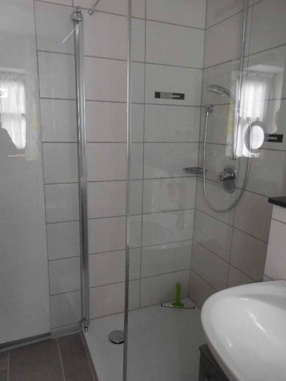 Koupelna v ubytování Appartement am Waldeck