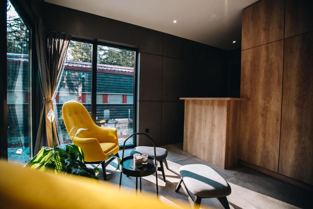 Posezení v ubytování Luxury glamping Chocolate village