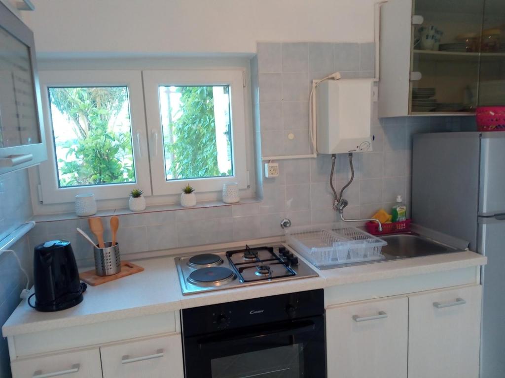 Kuchyň nebo kuchyňský kout v ubytování Apartment Sliskovic