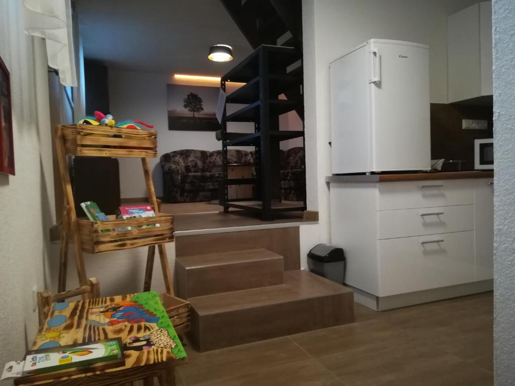 Kuchyň nebo kuchyňský kout v ubytování Apartman pod lipami