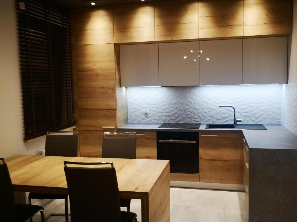 Η κουζίνα ή μικρή κουζίνα στο Apartament Przy Galerii