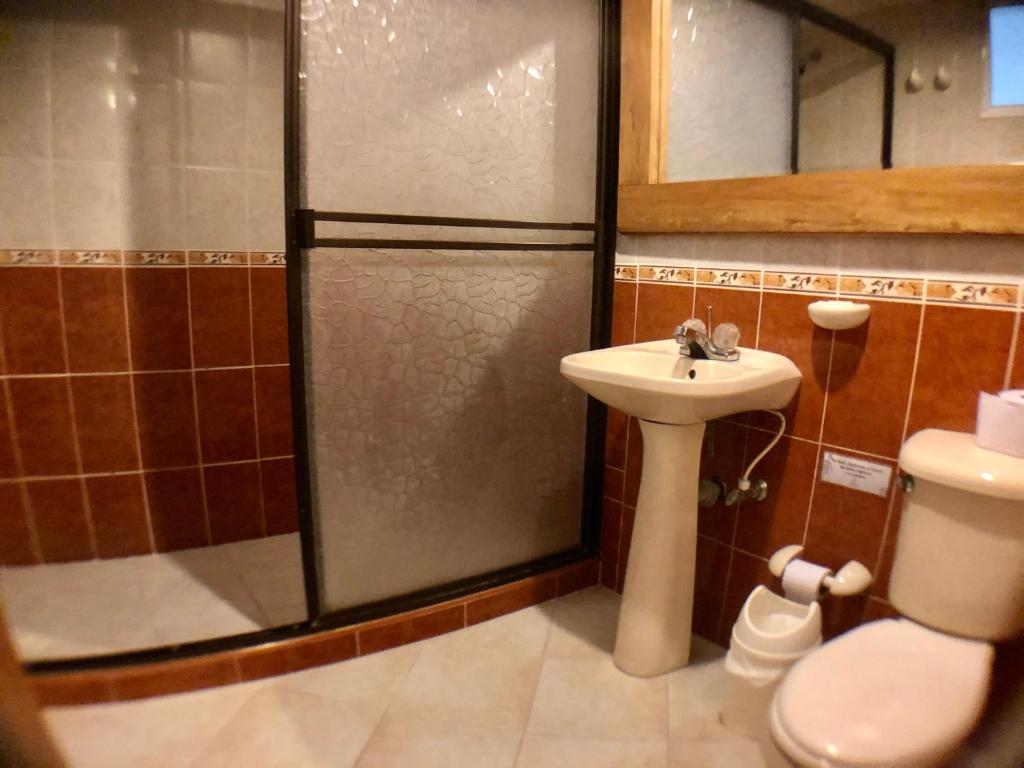 Koupelna v ubytování Hotel Casa Malibú