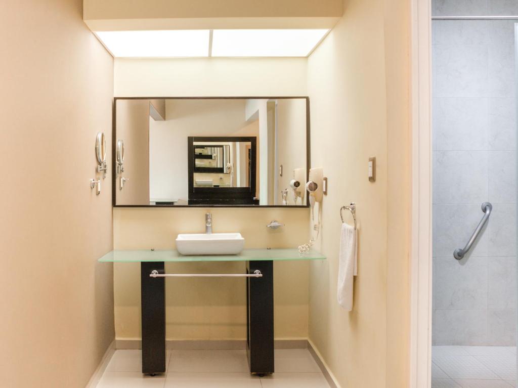 Koupelna v ubytování Veracruz Suites Hotel