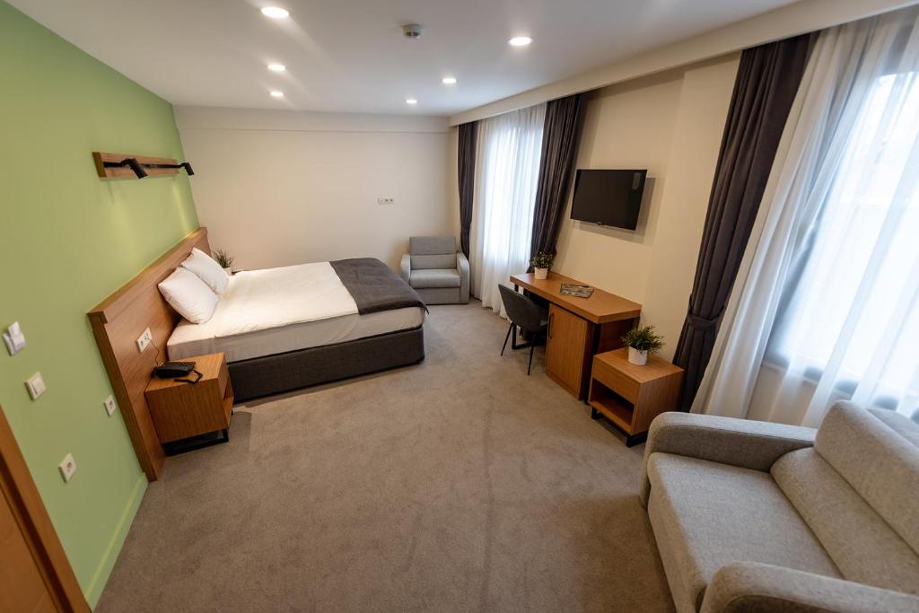 Postel nebo postele na pokoji v ubytování Bram Hotel Istanbul