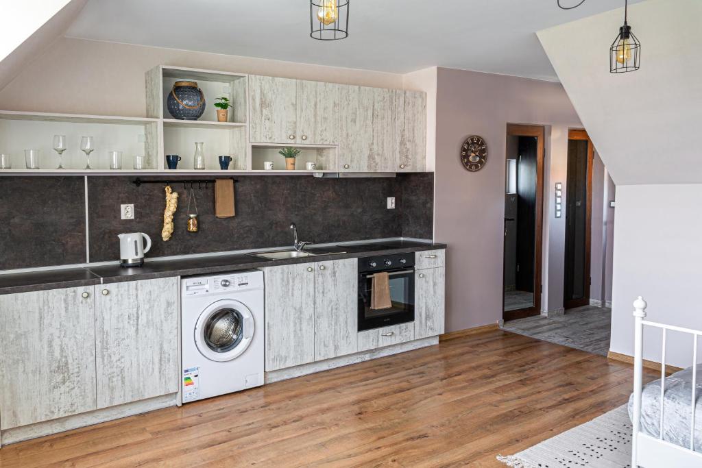 Kuchyň nebo kuchyňský kout v ubytování Gladstone suites